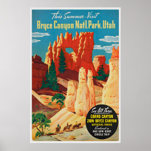 Bryce Canyon Art National Park Poster Utah