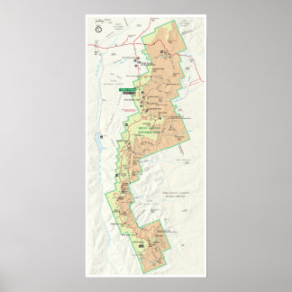 Bryce Canyon map poster