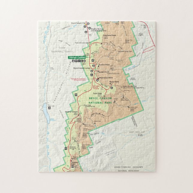 Bryce Canyon map puzzle (Vertical)