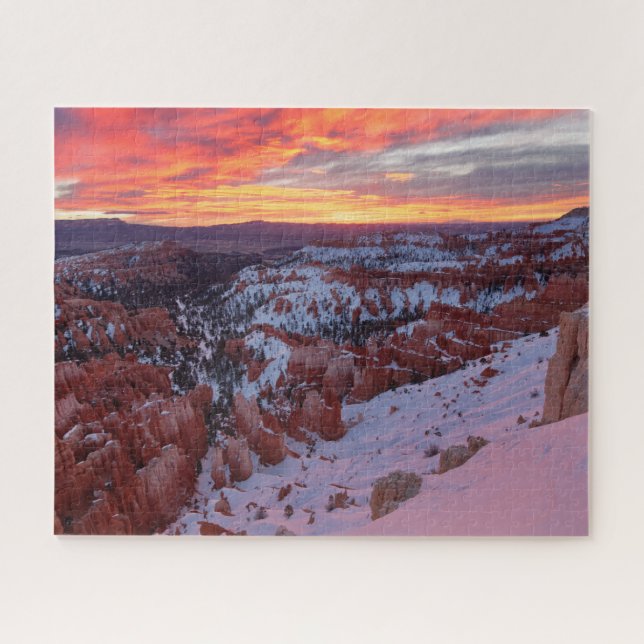 Bryce Canyon National Park at Sunrise in Winter Jigsaw Puzzle (Horizontal)
