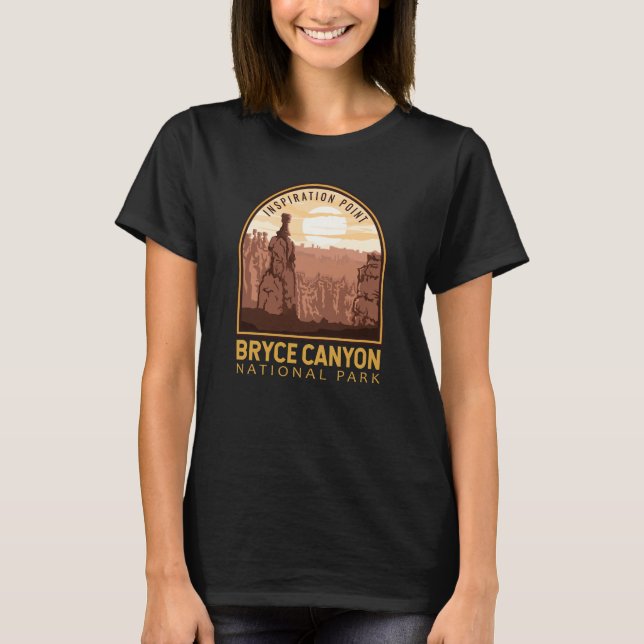 Bryce Canyon National Park Inspiration Point Retro T-Shirt (Front)