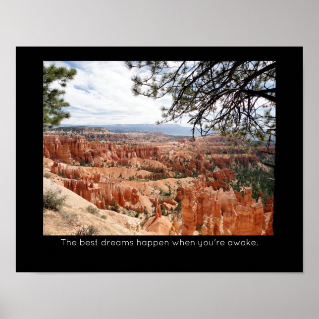 Bryce Canyon National Park Inspirational Quote Poster (Front)