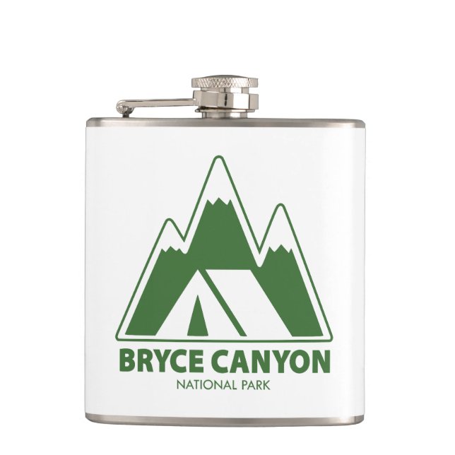 Bryce Canyon National Park Mountains Camping Hip Flask (Front)