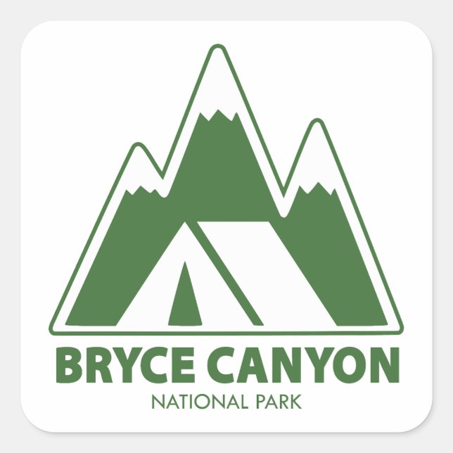 Bryce Canyon National Park Mountains Camping Square Sticker (Front)
