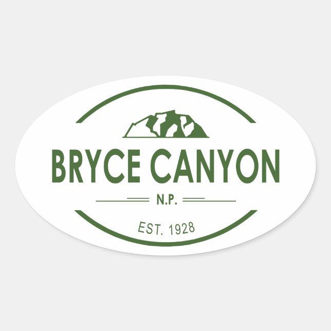Bryce Canyon National Park Oval Sticker (Front)