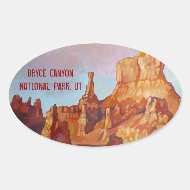 Bryce Canyon National Park Oval Sticker (Front)