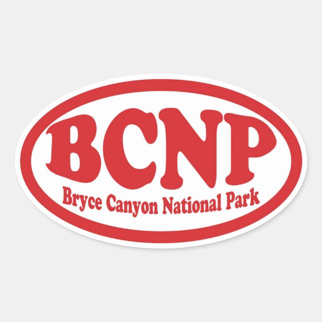 Bryce Canyon National Park red oval sticker (Front)