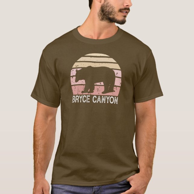 Bryce Canyon National Park Retro Bear T-Shirt (Front)