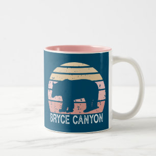 Bryce Canyon National Park Retro Bear Two-Tone Coffee Mug