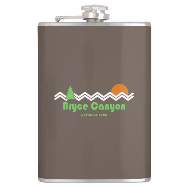 Bryce Canyon National Park Retro Hip Flask (Front)