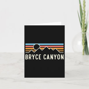 Bryce Canyon National Park Retro Mountain Camping Card