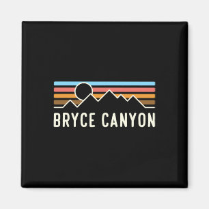 Bryce Canyon National Park Retro Mountain Camping Magnet