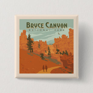 Bryce Canyon National Park Rock Formations 15 Cm Square Badge