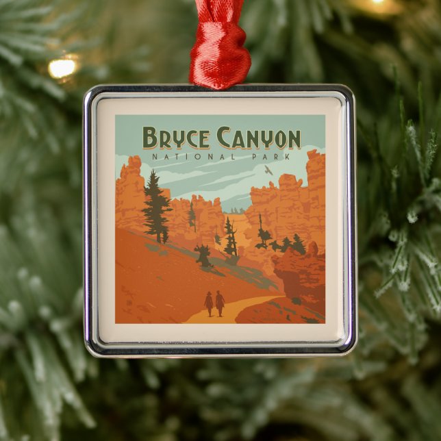 Bryce Canyon National Park Rock Formations Metal Ornament (Tree)