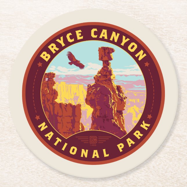 Bryce Canyon National Park Round Paper Coaster (Front)