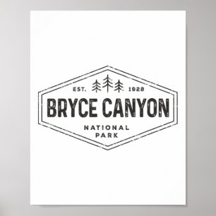 Bryce Canyon National Park Shirt Retro Hexagon Bad Poster