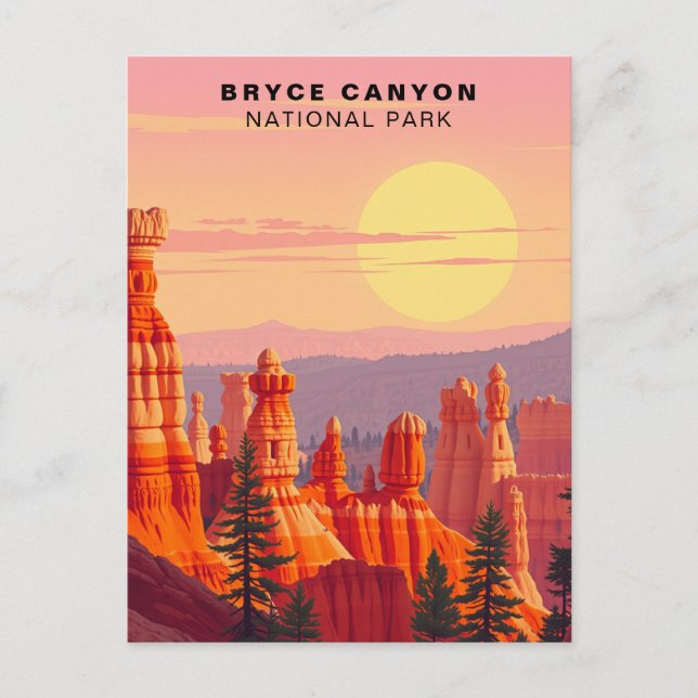 Bryce Canyon National Park Sunset USA Postcard (Front)