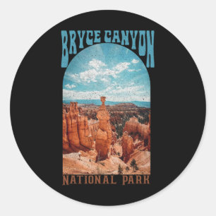 Bryce Canyon National Park Trail Explore Utah Camp Classic Round Sticker