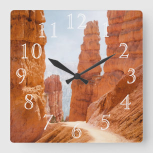 Bryce Canyon National Park Trail Square Wall Clock
