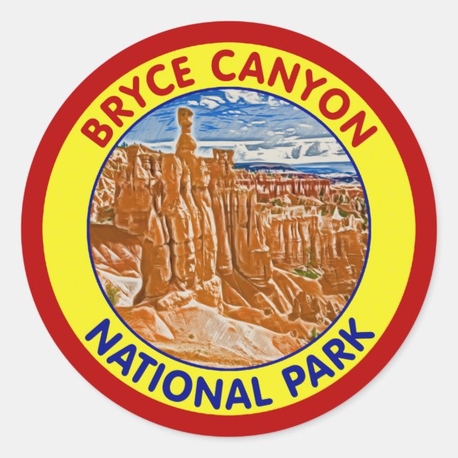 Bryce Canyon National Park, Utah Classic Round Sticker (Front)