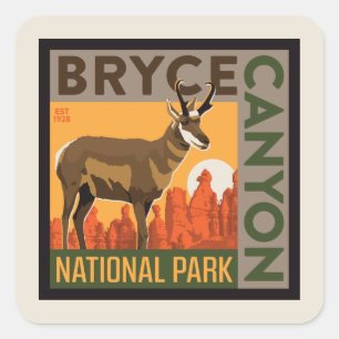 Bryce Canyon National Park   Utah Square Sticker