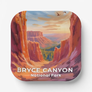 Bryce Canyon National Park Utah Travel Paper Plate
