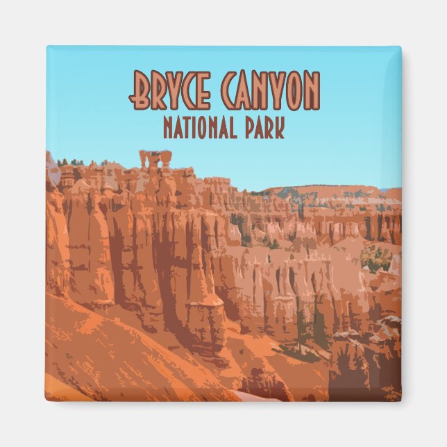 Bryce Canyon National Park Utah Vintage Magnet (Front)