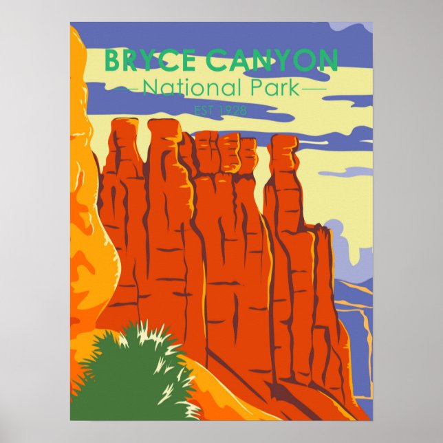 Bryce Canyon National Park Utah Vintage Poster (Front)