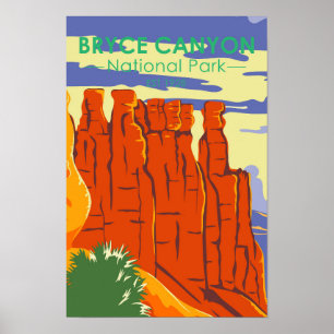 Bryce Canyon National Park Utah Vintage Poster