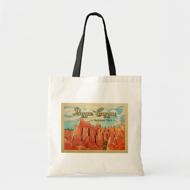 Bryce Canyon National Park Vintage Travel Tote Bag (Front)