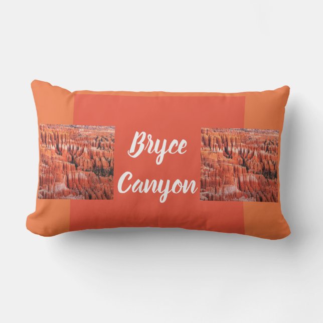 Bryce Canyon Orange Lumbar Cushion (Front)
