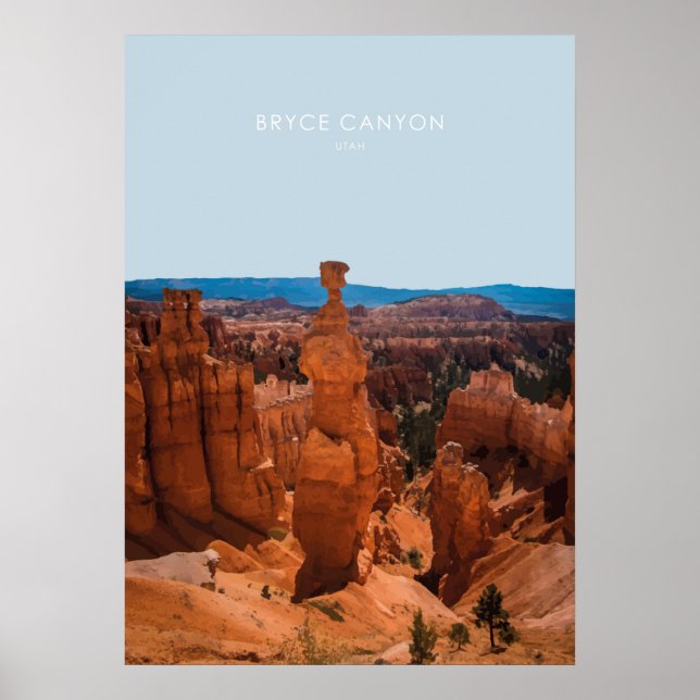 Bryce Canyon, Utah Travel Artwork Poster (Front)