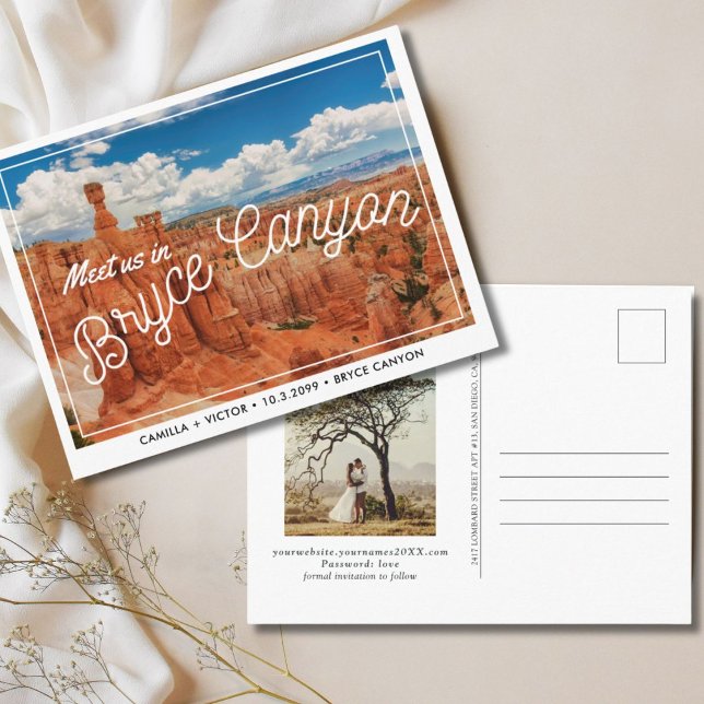 Bryce Canyon Wedding Save the Date Postcard (Bryce Canyon)