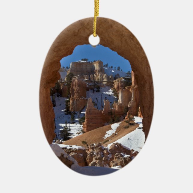 Bryce Canyon Winter Ceramic Ornament (Front)