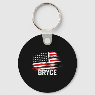 Bryce Usa Flag Personalised 4th Of July Bryce Key Ring