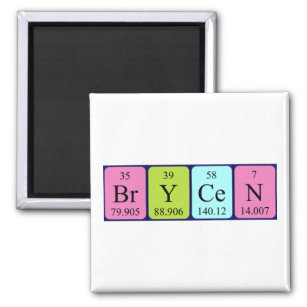 Brycen periodic table name magnet