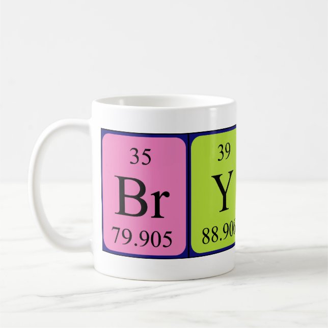 Brycen periodic table name mug (Left)