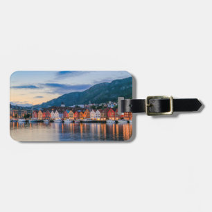 Bryggen Bergen Norway stylised Luggage Tag