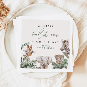 BRYN Cute Jungle Safari Baby Animal Baby Shower Napkin