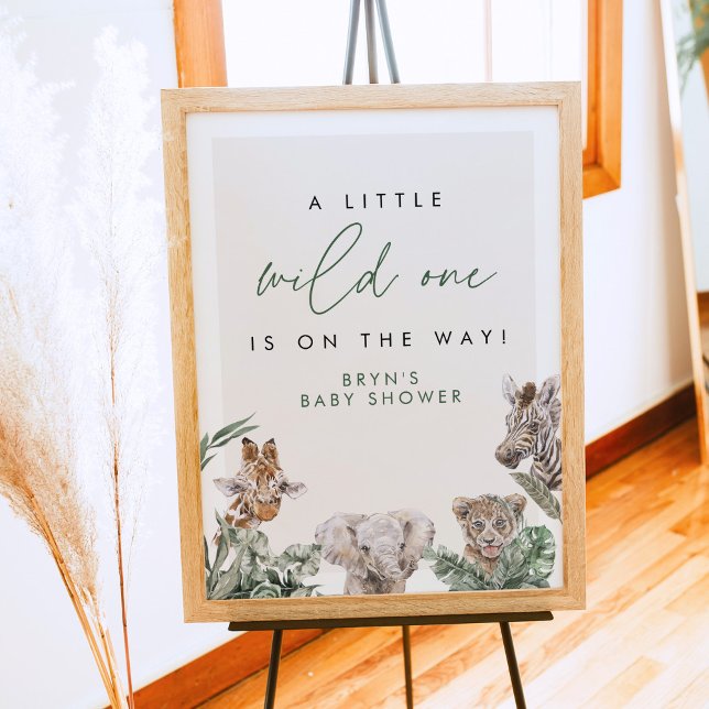 BRYN Cute Jungle Safari Baby Animal Baby Shower Poster (Creator Uploaded)