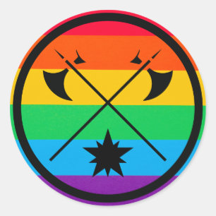 bryn gwlad pride Button Classic Round Sticker