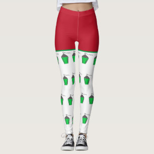Bryn Mawr Lantern Red Green Christmas Leggings