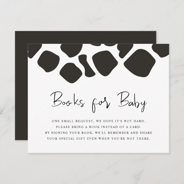 BRYNDLE Farm Animal Cow Print Books For Baby Card (Front/Back)