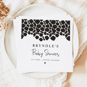 BRYNDLE Modern Cow Print Baby Shower Napkin