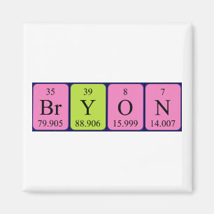 Bryon periodic table name magnet