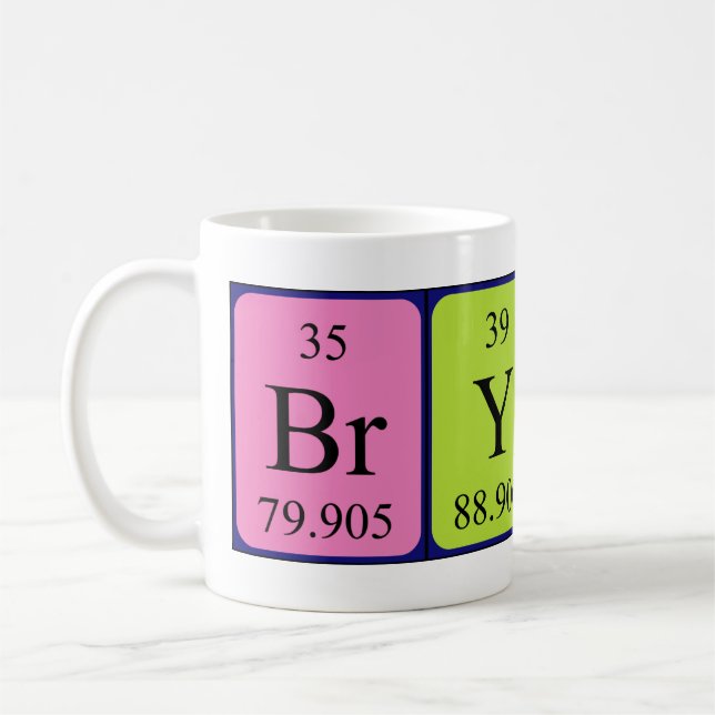 Brysen periodic table name mug (Left)