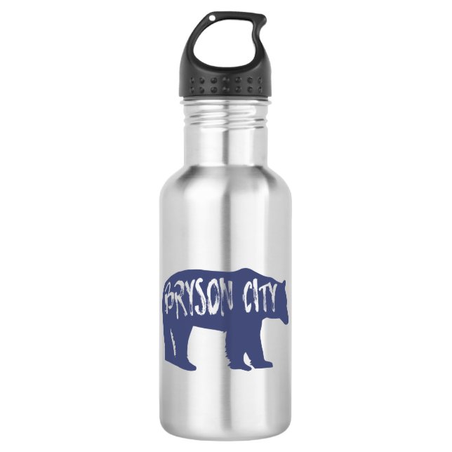 Bryson City North Carolina Bear 532 Ml Water Bottle (Front)