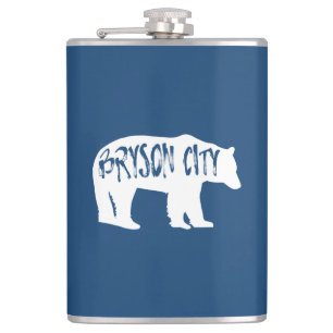 Bryson City North Carolina Bear Hip Flask