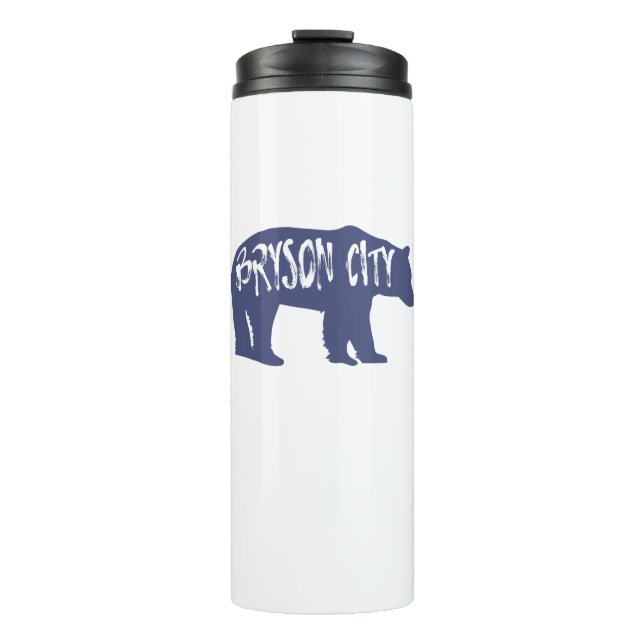Bryson City North Carolina Bear Thermal Tumbler (Front)