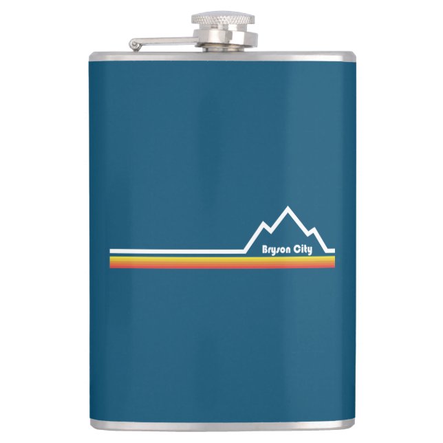 Bryson City, North Carolina Hip Flask (Front)
